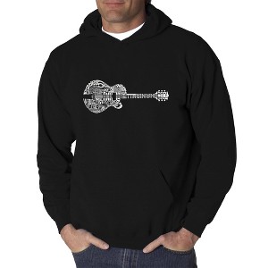 LA Pop Art Men's Word Art Hooded Sweatshirt - Country Guitar - 1 of 4