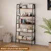 Homhougo 5 Tier Bookshelf, Narrow Home Office Book Shelf Display Rack, 67" Tall Wood Storage Organizer with Open Shelves, Brown - 4 of 4