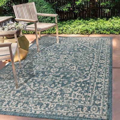 JONATHAN Y Malta Bohemian Medallion Textured Weave Indoor/Outdoor Area Rug