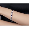 Designs By Gioelli Sterling Silver Created White And Blue Sapphire Tennis Bracelet - 3 of 3