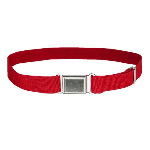 Ctm Kids' Elastic Stretch Belt With Magnetic Buckle, Red : Target