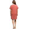 Maternity V-Neck Loose Fit Short Sleeve Pocket T Shirt Dress - 24seven Comfort Apparel™ - 3 of 4