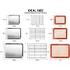 Itopfox Stainless Steel Baking Sheet Set with Cooling Racks & Silicone Mats, 9-Piece Oven Cookie Pan Kit for Easy Cleaning & Versatile Baking Needs - 2 of 4