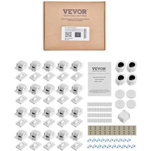 VEVOR Child Safety Magnetic Cabinet Locks, 20 Packs Baby Proofing Cabinet Locks with 4 Keys & 4 Holders, 2 Installation Choice, White - 1 of 4
