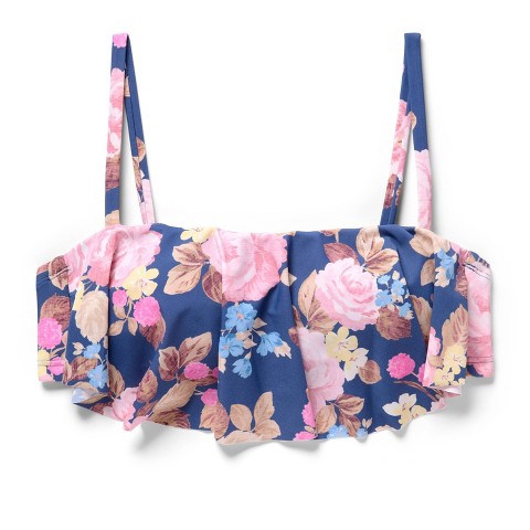 Shade & Shore Women's Post Mastectomy Flounce Bandeau Bikini Top Floral - Shade & Shore™ Multi M