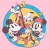 Girl's Disney Mickey & Friends Retro Circle Distressed T-Shirt - 2 of 4