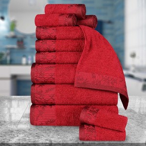 Charming Floral Accent Cotton Towel Set by Blue Nile Mills - 1 of 4