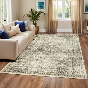 COZONY Washable Area Rug Mat, Non-Slip TPR Backing, Low Pile Bohemian Vintage Pattern Carpet Runner for Living Room, Bedroom, Entryway - 1 of 4