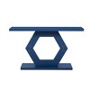 Rectangular Console Table with Hollow Hexagon Legs,MDF Table with Fir Veneer Finish,Modern Accent Table for Entryway and Hallway-Coolbibila - 3 of 4