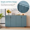 PAGED Buffet Cabinet with Adjustable Shelves, Retro Wave Design Fluted Sideboard Cabinet, 4 Fluted Doors Credenza Storage Cabinet, Pantry Cabinet - 4 of 4