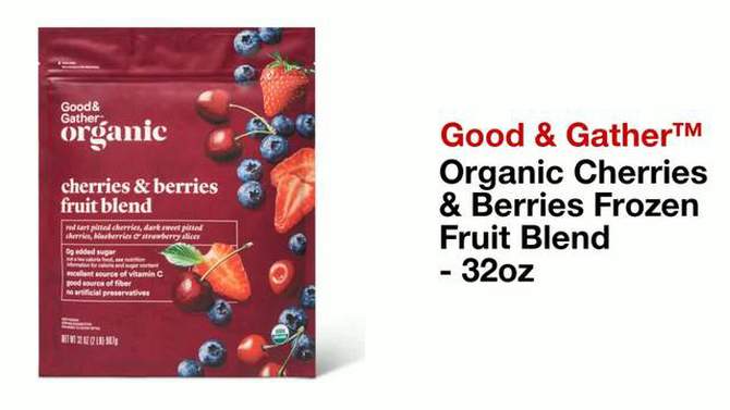 Organic Cherries & Berries Frozen Fruit Blend - 32oz - Good & Gather&#8482;, 2 of 4, play video