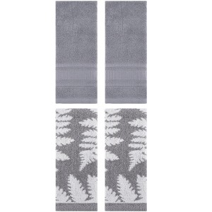 REGALWOVEN 4 Pcs Cotton Soft Absorbent Decorative Hand Towels for Bathroom Kitchen 13 x 29 Inch - 1 of 4