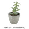 Unique Bargains Artificial Plants Flocked Peanut Leaf in Mini Pulp Plastic Green 1.97"x1.97"x4.33" 1 Pcs - 3 of 4