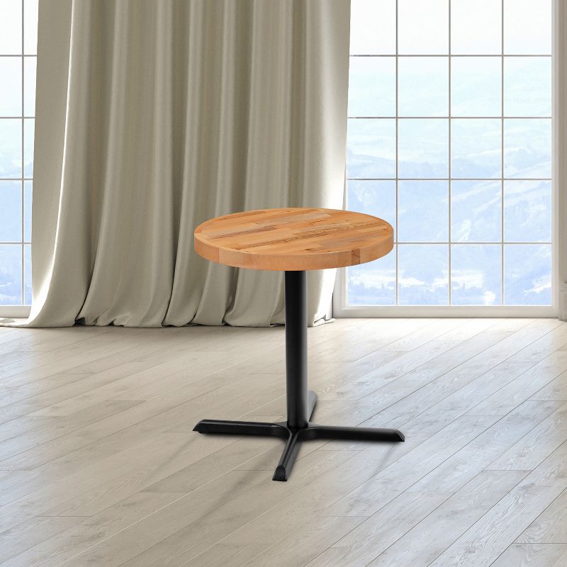 Flash Furniture Round Butcher Block Style Table Top, 3 of 10