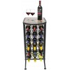 Sorbus Wine Rack Stand Bordeaux Chateau Style with Glass Table - Holds 18 Bottles - 3 of 4