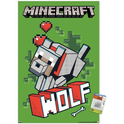Trends International Minecraft - Wolf Unframed Wall Poster Prints