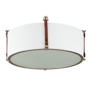 Maxim Lighting Sausalito 4 - Light Flush Mount in  Weathered Zinc/Brown Suede - 1 of 1