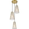 Elegant Lighting Modesta 3 Light Brass Pendant - 3 of 4