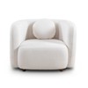 Accent Square Sofa Chair,Boucle Fabric Upholstered Single Cloud Couch Chair,Japandi Style Armchair for Living Room,1 Seater Sofa - 4 of 4