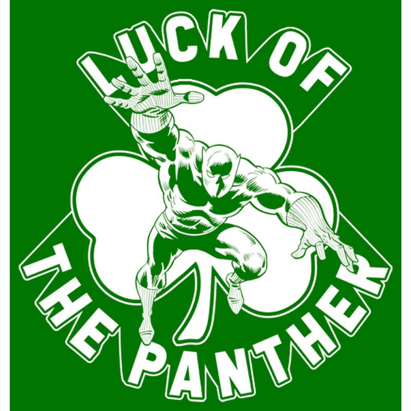 Men's Marvel St. Patrick's Day Black Panther Luck T-Shirt, 2 of 6