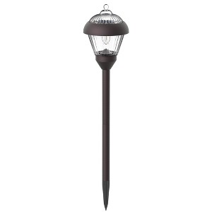 Gigalumi 1-Pack Bronze Metal Solar Pathway Lights, Waterproof Outdoor Garden Lights with Warm White LED Bulbs - 1 of 4