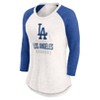 MLB Los Angeles Dodgers Women's White 3/4 Sleeve Fashion T-Shirt - 2 of 3