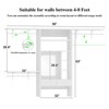 Aheaplus 96'' Floating Closet Organizer with Makeup Vanity, Heavy-duty Wall-mounted Closet System with Hanging Rods - 3 of 4