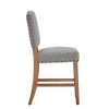 Set of 2 24" Iverson Nailhead Trim Linen Counter Height Barstools - Inspire Q - 4 of 4