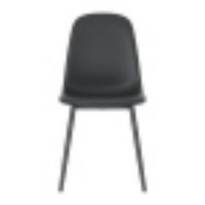 GlasFlength Accent Chairs Premium Blend Upholstery Ergonomic Curved Seating Comfortable Design Four Chairs For Living, Black, 17"*17"*34.5"