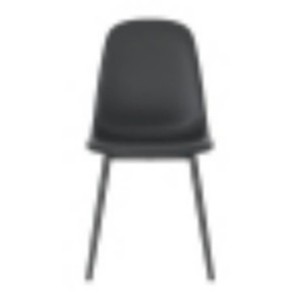 GlasFlength Accent Chairs Premium Blend Upholstery Ergonomic Curved Seating Comfortable Design Four Chairs For Living, Black, 17"*17"*34.5" - 1 of 4