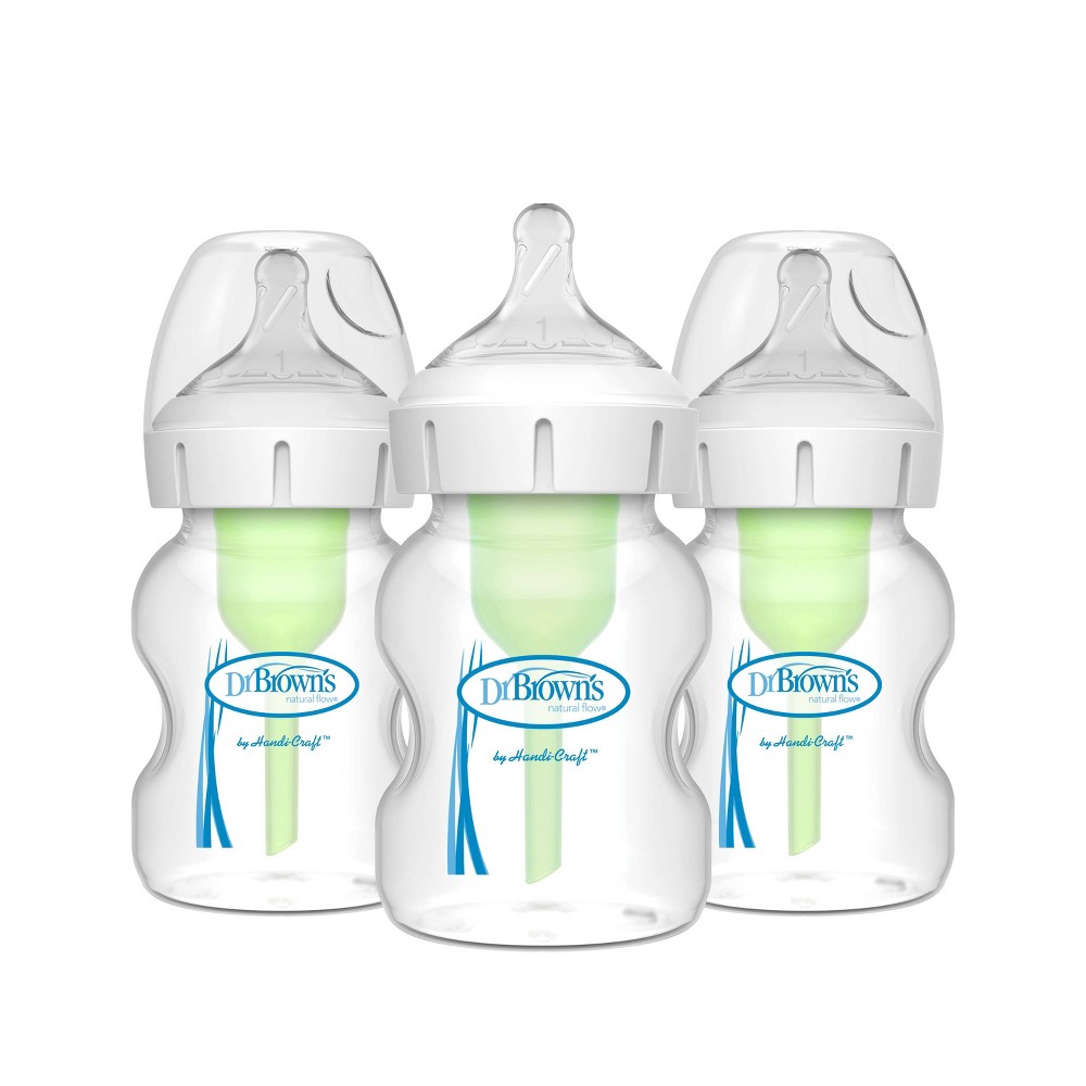 Photos - Baby Bottle / Sippy Cup Dr.Browns Dr. Brown's 5oz Anti-Colic Options+ Wide-Neck Baby Bottle with Level 1 Slo 