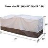 XIZZI Heavy Duty Patio Sofa Cover Waterproof, Outdoor Patio Furniture Cover with Air Vent Adjustable Drawstring and Handles, Beige - 3 of 4