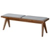 Christopher Knight Home Susie Modern 51" Rubber Wood Upholstered Rectangle Bench - 3 of 4