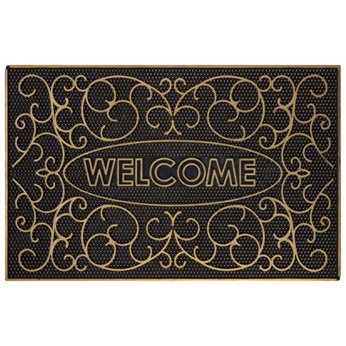 Ottomanson Welcome Collection Non-Slip Rubberback Welcome Design