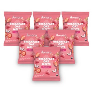 Amara Organic Breakfast Oat Melts Strawberry Baby Snack - 7g - 1 of 4