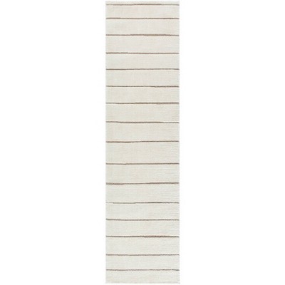Mark & Day Cascade 2'7"x7'3" Runner Woven Indoor Area Rugs Ivory: Stain-Resistant, Pet Friendly, Bohemian Style
