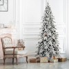 NAYSAYE Christmas Tree Stand 7.5FT Tree 1845 Tips Hinged with Metal Stand for Christmas Decorations, White and Green, 49"*90"*22.44" - 3 of 4