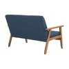 CAVINAS Modern Loveseat Sofa Upholstered Pu Leather 2-seat Couch with Wooden Leg for Apartment, Living Rooms - 2 of 4