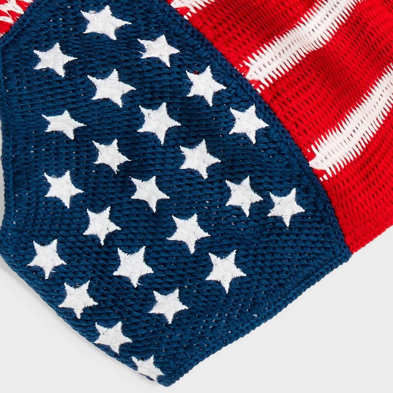 American Flag Knit Hair Headwrap - Red/White/Blue, 4 of 5