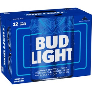 Bud Light American Lager Beer - 12pk/12 fl oz Cans - 1 of 4