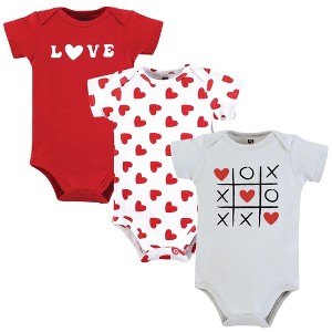 Hudson Baby Infant Girl Cotton Bodysuits, Love Hearts - 1 of 4