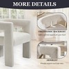 MOONMISS Modern Barrel Dining Chair, Chenille Upholstered Accent Side Chair with Arms Comfy Makeup Vanity Chair, Dining Living Room - 4 of 4