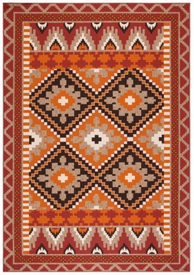 Plow & Hearth - Veranda Border Indoor / Outdoor Rug, 5'3