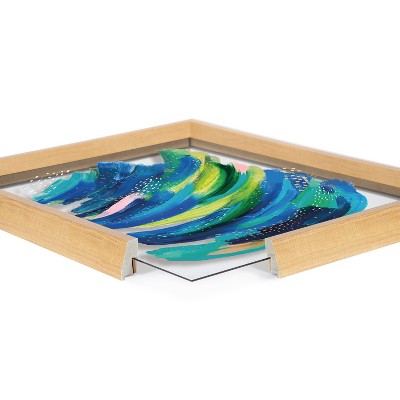24" x 18" Colorful Abstract Glass Framed Wall Art