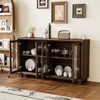Famapy Vintage Dark Brown Kitchen Cabinet,Large Kitchen Pantry with Glass Doors,Organize & Showcase Kitchen Essentials,Food Storage - 4 of 4