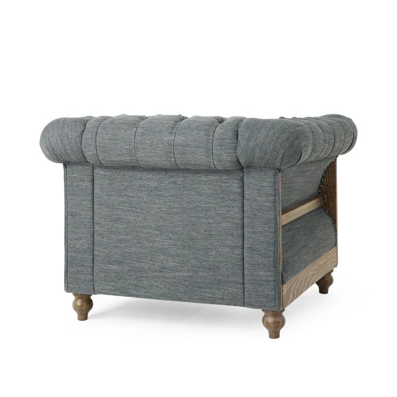 Voll Chesterfield Tufted Fabric Club Chair with Nailhead Trim - Christopher Knight Home, 4 of 11