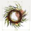 COZONY 20 Inch Sunflower Wreath, Artificial Floral Wreath with Lavender & Daisy for Front Door Home Wedding Decor - 4 of 4