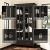 FUFU&GAGA Glass-Door Display Cabinet with Drawer,Buffet Hutch,Home Office Bookshelf ,Adjustable Shelves, Sturdy & Anti-Tip Design - 4 of 4
