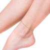 EVERLY JEWELRY |1mm Ball Chain Anklet in Silver - Multiple Metal Color Options - 3 of 4