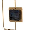 8"x7" Metal Geometric Open Frame Clock with White Clockface and Base Gold - Olivia & May: Analog Tabletop Timepiece - 4 of 4